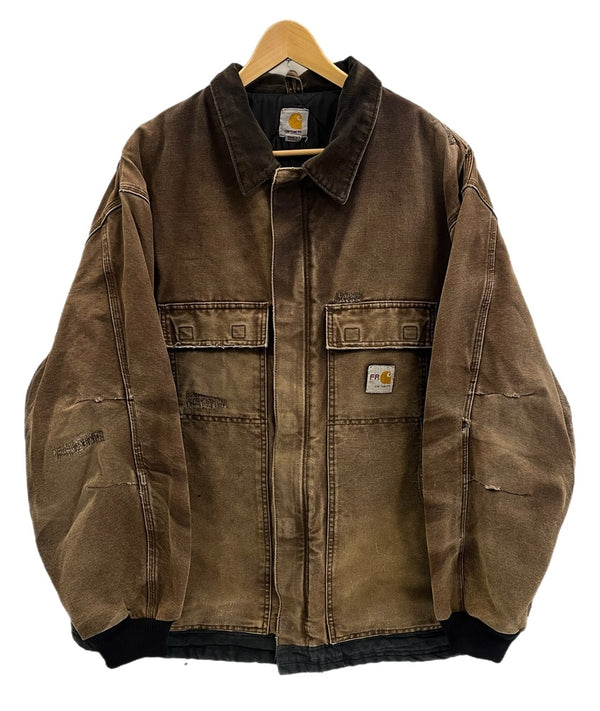 カーハート Carhartt FRライン フレームレジスタント トラディショナルコート ダックワークジャケット 茶 ボロ C26 DKB 2XL ジャケット ブラウン 3Lサイズ 101MT-4679