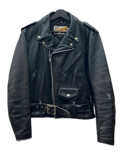 ショット SCHOTT Perfecto LEATHER JACKET レザー ジャケット ダブル ライダース バイカー アウトドア USA製 アウター 黒 サイズ 38 ジャケット 無地 ブラック 104MT-1696