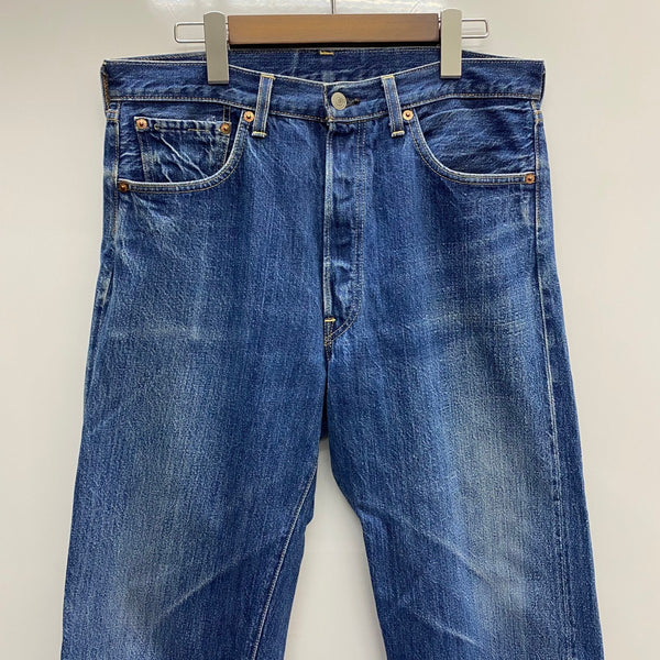 【曜日割引対象外】 リーバイス Levi's 66501 USA製 復刻 ダブルネーム デニム ブルー W34 L36サイズ 201MB-1039 VB