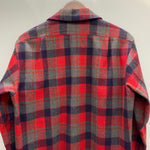 【曜日割引対象外】 ペンドルトン PENDLETON 70's 開襟シャツ シャドーチェック ウール 長袖シャツ レッド Mサイズ 201MT-4399 VB