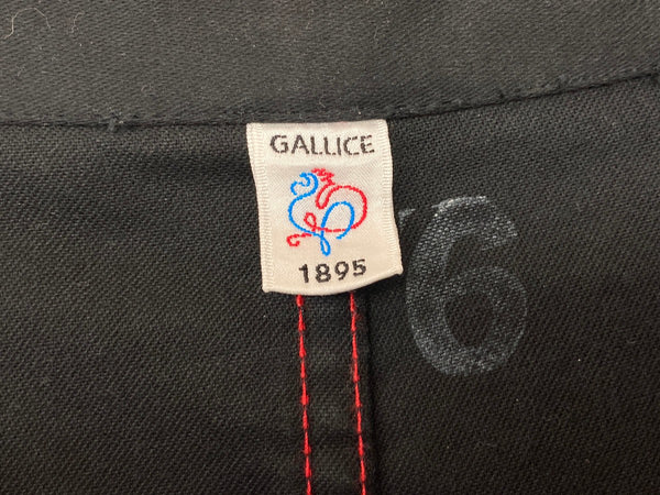 ル・トラヴァイユール・ガリス LE TRAVAILLEUR GALLICE ブラックモールスキン ユーロ フレンチ ワークジャケット カバーオール Vポケ MOLESKIN WORKER JACKET 黒 サイズ 6 ジャケット 無地 ブラック 104MT-1048