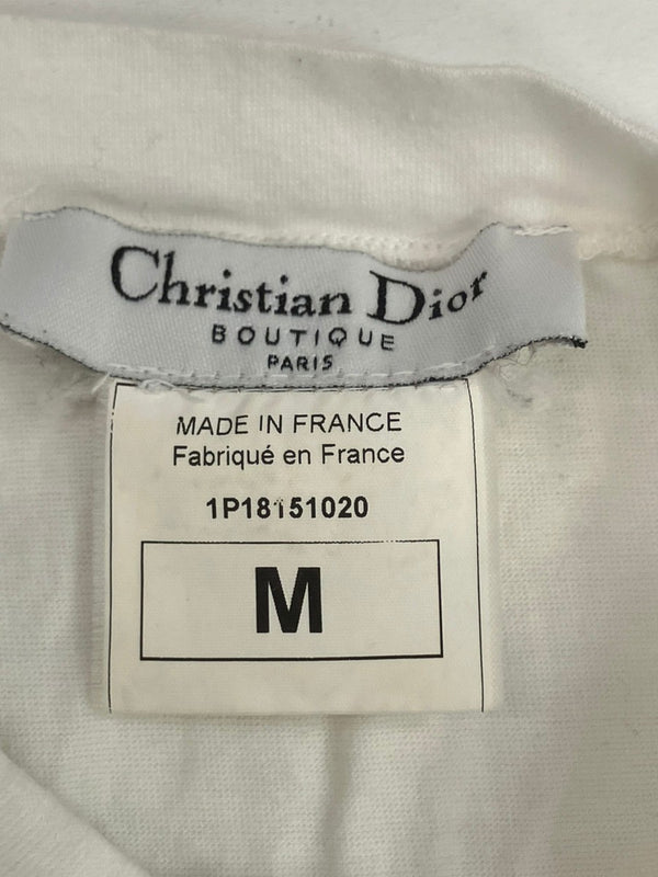 クリスチャンディオール Christian Dior BOUTIQUE ノースリーブ カットソー フランス製 コットン ホワイト 1P18151020 ノースリーブ ホワイト Mサイズ 101LT-134