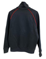 アディダス adidas ヴィンテージ トラックジャケット デサント 西ドイツ 黒赤  ATS-80 ジャージ ブラック Ｌサイズ 101MT-3788