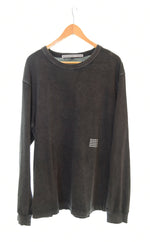 アレクサンダーワン Alexander Wang  ロゴプリント 長袖カットソー 長袖Tシャツ 黒 UCC3221537 ロンT ブラック Lサイズ 103MT-1772
