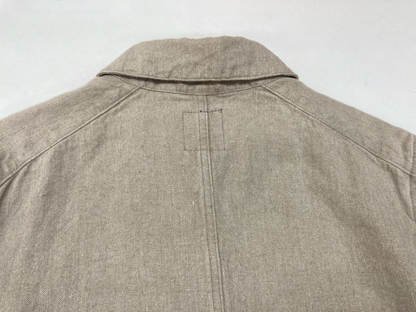 桃太郎ジーンズ MOMOTARO JEANS TRUCKER JACKET トラッカージャケット トラッカーシャツ  リネン 麻 フロントボタン BEIGE G320191 SIZE40 ジャケット 無地 ベージュ 104MT-684