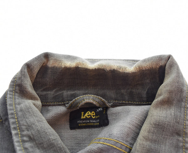 リー Lee ライダー ジャケット スリム  RIDER JACKET SLIM ブラック デニム BLACK DENIM 先染め  XXL ジャケット ブラック 103MT-3495