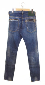 ディースクエアード DSQUARED2 SLASH LIGHT COOL GUY クール ガイ ダメージ ストレート デニム パンツ ジーンズ S74LB0418 S30342 デニム ブルー 46 103MB-474