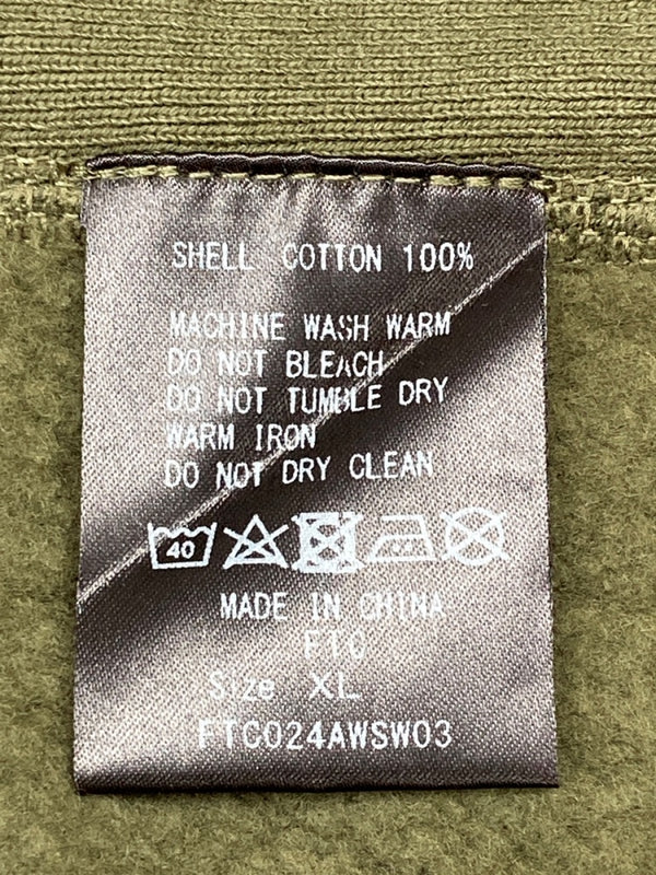 エフティーシー FTC CORP PULLOVER HOODIE コープ プルオーバー フーディ パーカー 緑 パーカ 刺繍 カーキ XLサイズ 104MT-1450