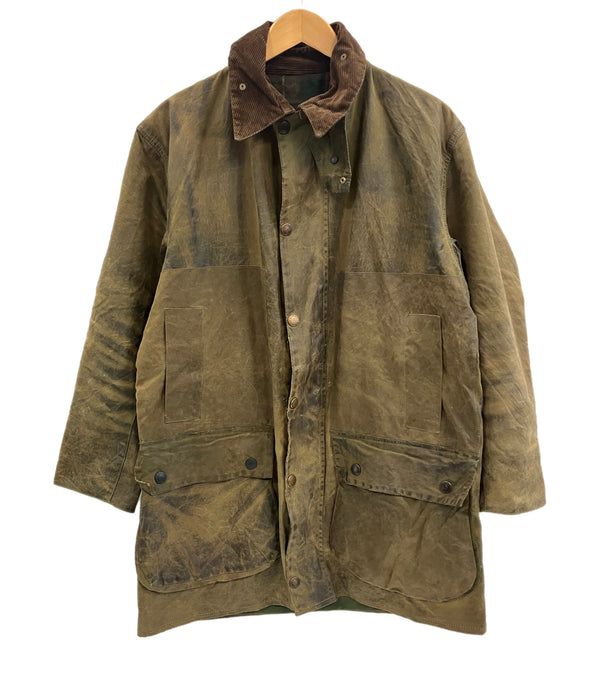バブアー BARBOUR 90's 90年代 3ワラント NORTHUMBRIA ノーザンブリア ワックス コットン オイルドジャケット ハーフコート VINTAGE ヴィンテージ ジャケット カーキ 101MT-5237