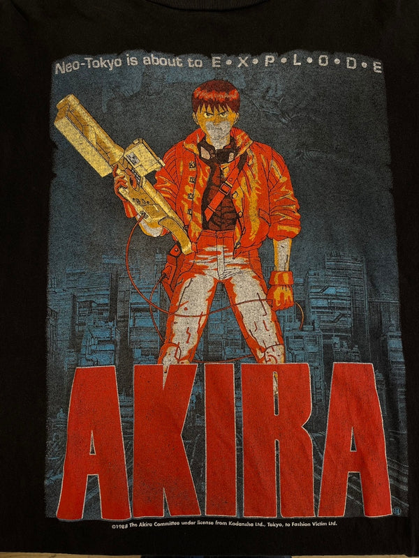 ヴィンテージ vintage ©1988 90s  AKIRA アキラ KANEDA EXPLODE TEE FASHION VIVTIM アニメT USA製 　 Tシャツ ブラック Lサイズ 101MT-5369