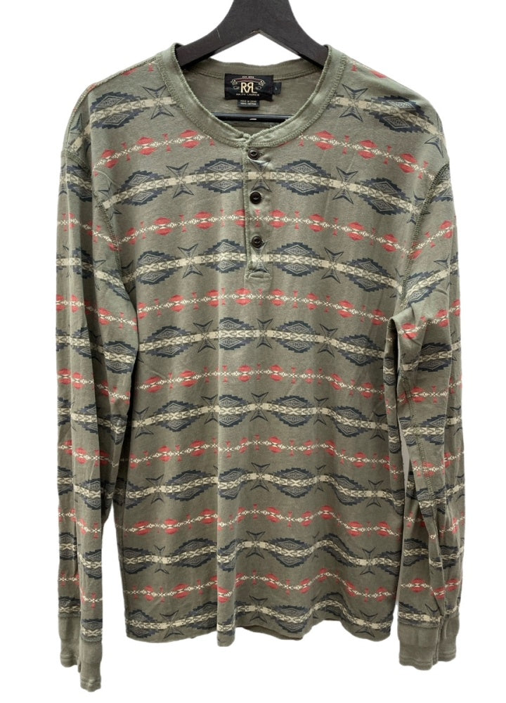 ダブルアールエル RRL 一つ星 90s L/S HENLEYNECK T-SHIRT ネイティブ 