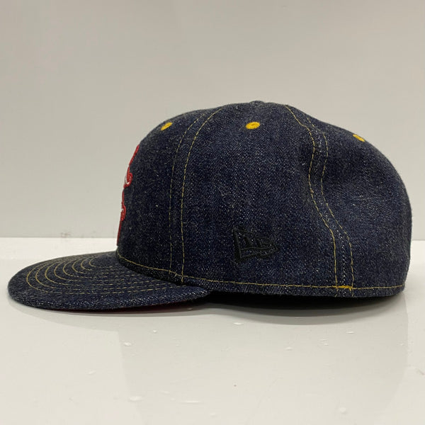 【曜日割引対象外】 【中古】ニューエラ New Era × ONE PIECE OF ROCK 8サイズ デニム 帽子 メンズ帽子 キャップ ブルー 201goods-831 VB