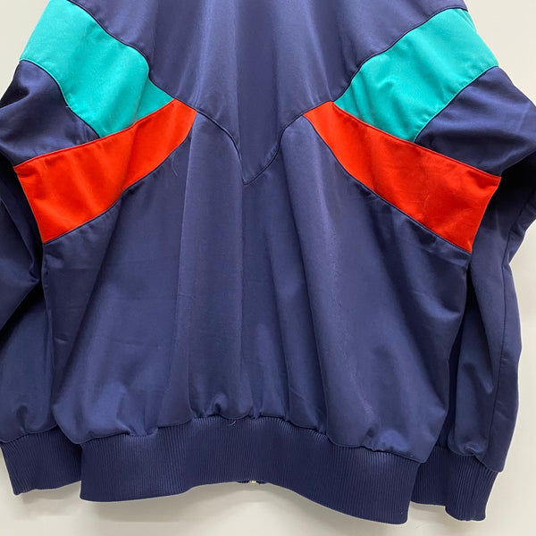 【曜日割引対象外】 アディダス adidas 80's 90's トラックジャケット ジャージ ネイビー Lサイズ 201MT-4739 VB