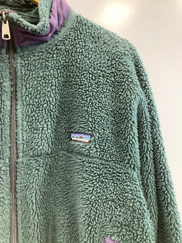 パタゴニア PATAGONIA フリースジャケット ボアジャケット USA製 51884 XL ジャケット グリーン LLサイズ 101MT-3378