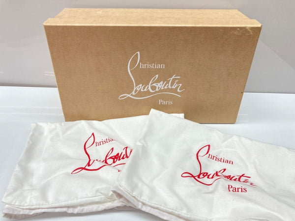 クリスチャン ルブタン Christian Louboutin Cl Moc Lug Lou Spikes Orlato Flat スパイク スタッズ 型押し SHOES SNEAKERS ハイカット BLACK 黒 レディース靴 スニーカー ブラック SIZE39 104S-1015