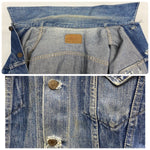 【曜日割引対象外】 リーバイス Levi's 70's 70505-0217 333工場 オレンジタブ デニム ジャケット ブルー 44サイズ 201MT-4863 VB