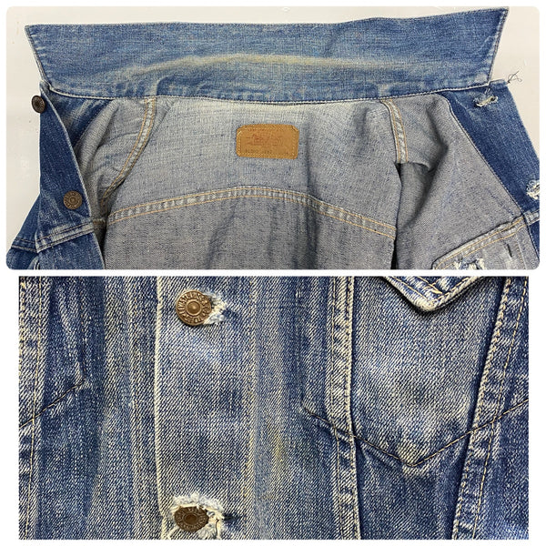 【曜日割引対象外】 リーバイス Levi's 70's 70505-0217 333工場 オレンジタブ デニム ジャケット ブルー 44サイズ 201MT-4863 VB