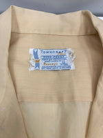 タウンクラフト TOWN CRAFT 60’s~70's 60~70年代 Penneys PENN-PREST ペニーズ 開襟 オープンカラーシャツ ループカラー ボックス ヴィンテージ Vintage 半袖シャツ イエロー Mサイズ 101MT-4796
