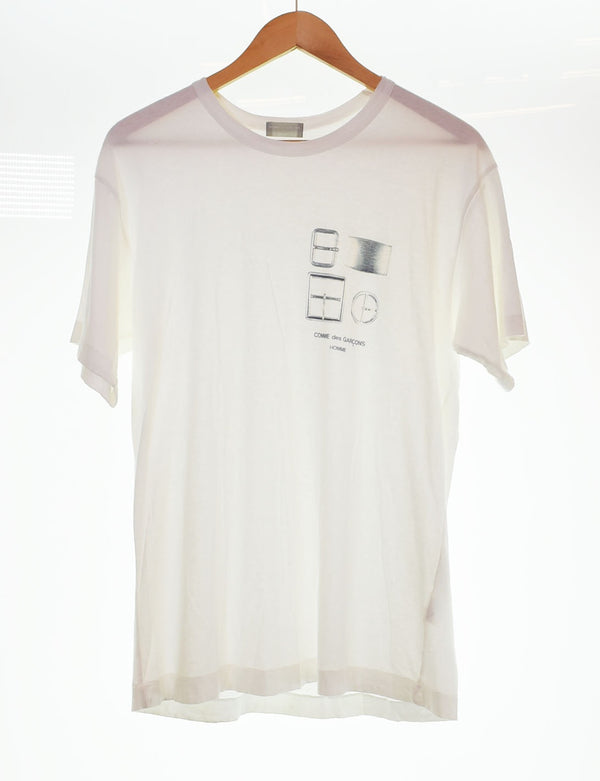 コムデギャルソン COMME des GARCONS COMME des GARCONS HOMME AD1993 90's ギャルソン オム バックル Tee HT-020200 Tシャツ ホワイト 103MT-2734
