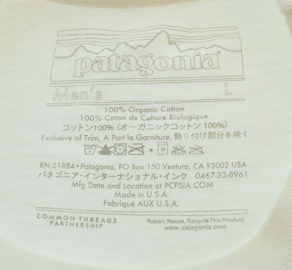 パタゴニア PATAGONIA USA製 ENVIRONMENT ロゴ プリント 半袖Tシャツ 白 Tシャツ ホワイト Lサイズ 103MT-1924