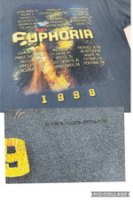 バンド band 90s 90's GIANT デフレパード Def Leppard 1999 EUPHORIA TOUR ツアーT - Tシャツ ブルー フリーサイズ 101MT-3508