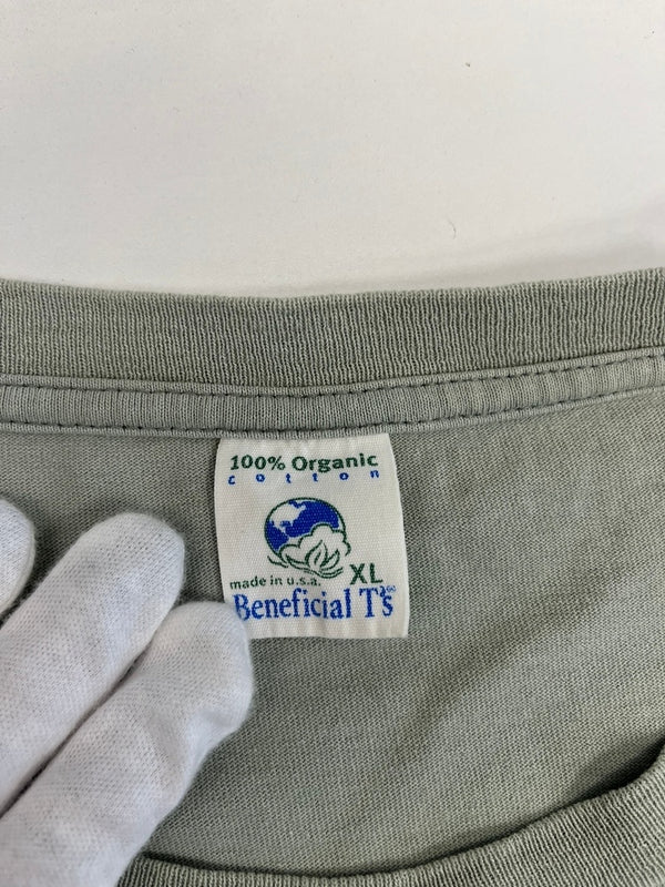 パタゴニア PATAGONIA 90s～ Vintage ヴィンテージ Beneficial T's USA製 ロゴプリント 半袖 XL Tシャツ グリーン LLサイズ 101MT-4784