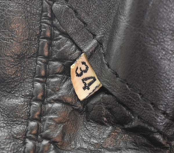 US US古着 80s 90s シングルライダースジャケット TALONジップ 80's 90's レザージャケット 34 ジャケット ブラック 103MT-3410