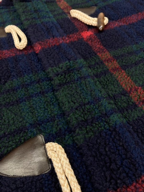 チャップス CHAPS 90s BOA DUFFEL COAT ボア ダッフル コート ジップアップ 木トグル Ralph Lauren アウター ジャケット 赤 緑 紺 D-OS1380 コート チェック ネイビー Lサイズ 104MT-2201