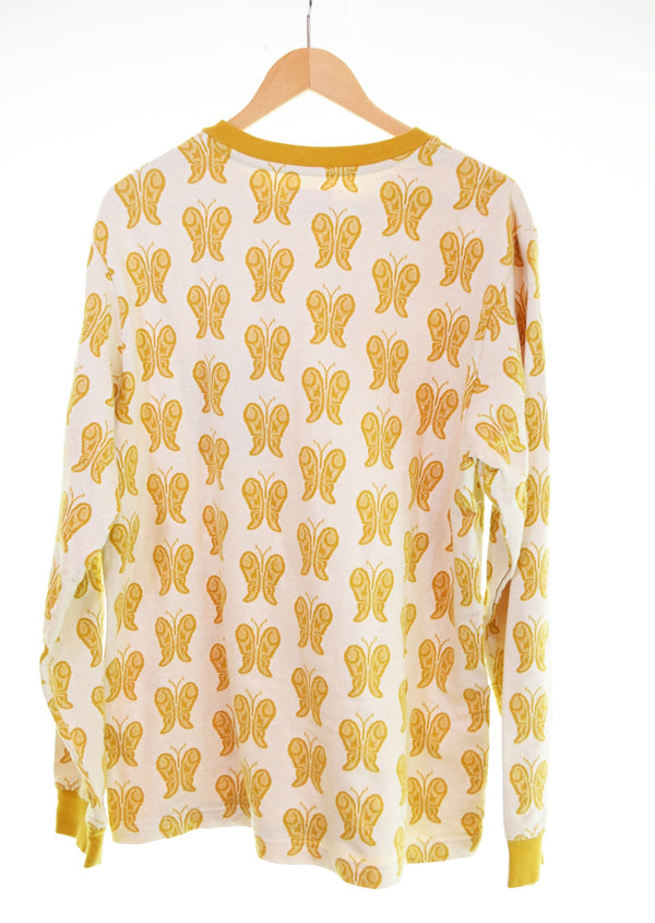 シュプリーム SUPREME 18SS Butterfly Jacquard L S Top Tee 蝶 ロンT   Mサイズ 103MT-2791