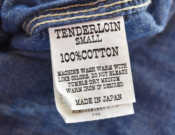テンダーロイン TENDERLOIN CHAMBRAY シャンブレー  シャツ  長袖シャツ ブルー Sサイズ 103MT-3485