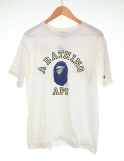 アベイシングエイプ  A BATHING APE BAPE STA 初期 print T-shirt プリント Tシャツ 白 Tシャツ ホワイト Mサイズ 103MT-2868