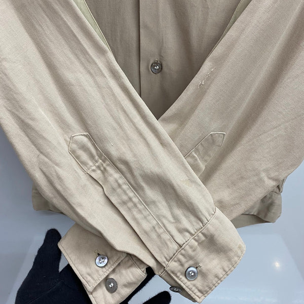 【曜日割引対象外】 ヴィンテージ vintage 40's The KANGAROO SHIRT by MACK カンガルーシャツ 長袖シャツ ベージュ Sサイズ 201MT-4577 VB