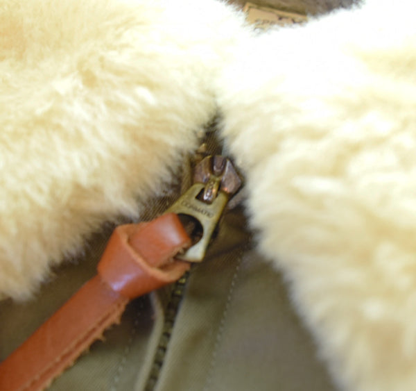 バズリクソンズ BUZZ RICKSON'S type B-10 Flight Jacket フライト L.S.L. GARMENT CO. NATURAL MOUTON COLLAR  BR14388 42 ジャケット カーキ 103MT-3375