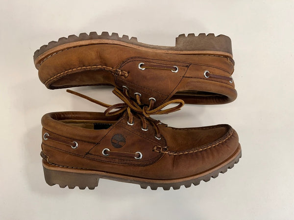 ティンバーランド Timberland Authentic 3 Eye Classic スリーアイ クラシック デッキシューズ 茶 A5S2M メンズ靴 モカシン ブラウン 25.5cm 101sh-2205