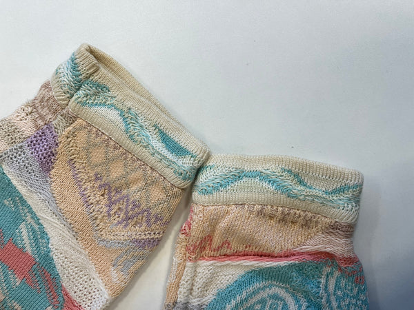 クージー COOGI AUSTRALIA パステル ニット カーデ 総柄 カーディガン マルチカラー Mサイズ 101LT-258