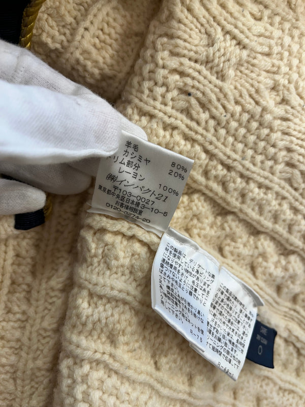 ラルフローレン RalphLauren カシミア混 ケーブルニットカーディガン ニットジャケット 白 カーディガン ホワイト Sサイズ 101LT-263