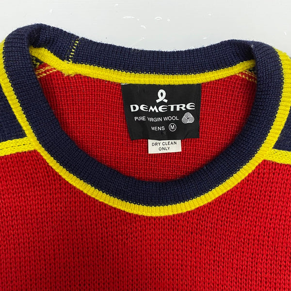 【曜日割引対象外】 ヴィンテージ vintage 70's DEMETRE SPIDER KNIT SWEATER セーター レッド Mサイズ 201MT-4206 VB