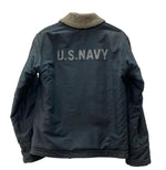 バズリクソンズ BUZZ RICKSON'S N-1 デッキジャケット NAVY DEPARTMENT Military ミリタリー U.S.NAVY バックプリント M品番  M13805 ジャケット プリント ブラック 104MT-2182