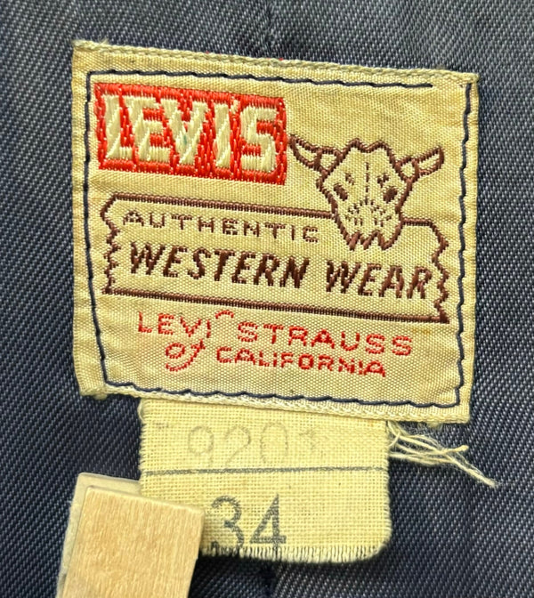 【曜日割引対象外】 リーバイス Levi's 50's ショートホーンタグ ジャケット ネイビー 34サイズ 201MT-2908 VB