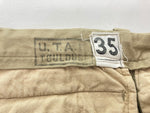 ミリタリー Military 50's 60's FRENCH ARMY M-52 Paint CHINO TROUSERS フランス軍 チノパン 後期 ペンキ ペイント Vintage ヴィンテージ チノパン ベージュ サイズ 35 104MB-46