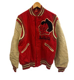 ヴィンテージ vintage 60's～ 60年代 BUTWIN バトウィン ウール スタジャン バーシティジャケット アワードジャケット  Red Knights 袖レザー ツートン ベージュ 44 ジャケット レッド 101MT-5454