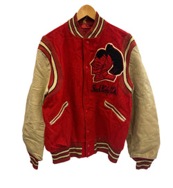 ヴィンテージ vintage 60's～ 60年代 BUTWIN バトウィン ウール スタジャン バーシティジャケット アワードジャケット  Red Knights 袖レザー ツートン ベージュ 44 ジャケット レッド 101MT-5454