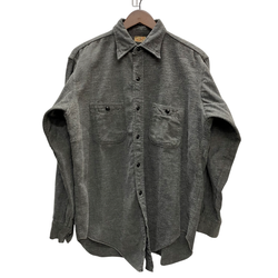 【曜日割引対象外】 ヴィンテージ vintage 40's President ワークシャツ ネルシャツ 長袖シャツ ブラック 16サイズ 201MT-4853 VB