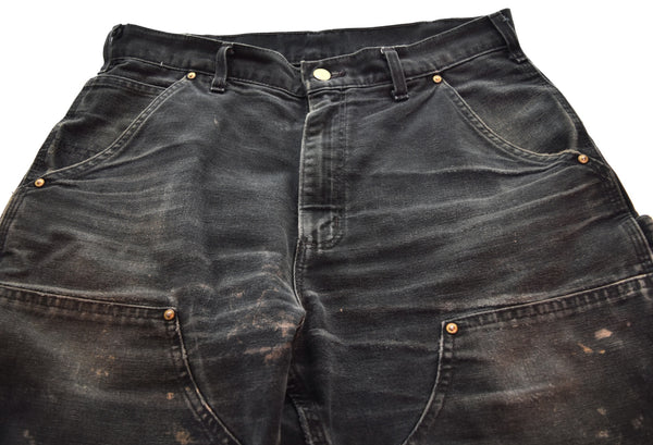 カーハート Carhartt  90’s Mexico製 ダブルニー ダック ペインター パンツ ブラック フェード 雰囲気系 BORO ボロ 90年代 90s  ボトムスその他 ブラック 32×30 103MB-644