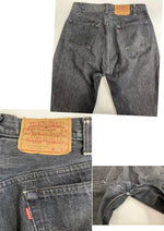 リーバイス Levi's 80's 80年代 501 先染めブラック ボタン裏532刻印 MADE IN USA アメリカ製 VINTAGE ヴィンテージ 501-0668 デニム ブラック W31×L34 101MB-628
