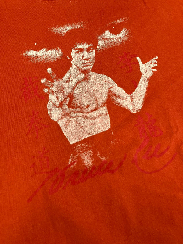 ヴィンテージ vintage 90's 90年代 vintage ヴィンテージ BRUCE LEE 龍 李小龍 截拳道 ジークンドー ブルースリー - Tシャツ オレンジ 101MT-4002