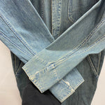 【曜日割引対象外】 ハーレーダビットソン HARLEY-DAVIDSON デニム ワッペン つなぎ・オーバーオール ブルー Sサイズ 201MB-1194 VB