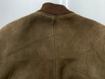 ラルフローレン RalphLauren 90s 90年代 Suede Leather Jacket スウェード レザー ジャケット ボア ジャケット 無地 カーキ Lサイズ 104MT-2237