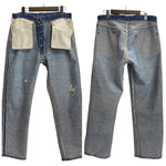 【曜日割引対象外】 リーバイス Levi's 60's 501XX 紙パッチ オフセット Vステッチ 隠しリベット足長R W32 デニム ブルー 201MB-1105 VB