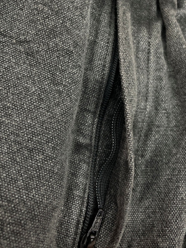 ミッタン MITTAN 亜麻苧麻ロング リネン ラミー ジップフライ ズボン 灰 無地 ボトムスその他 グレー サイズ 1 104MB-386